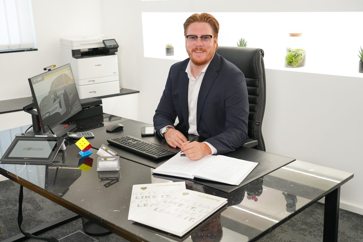 Marco Schmidberger am Arbeitsplatz in Premstätten